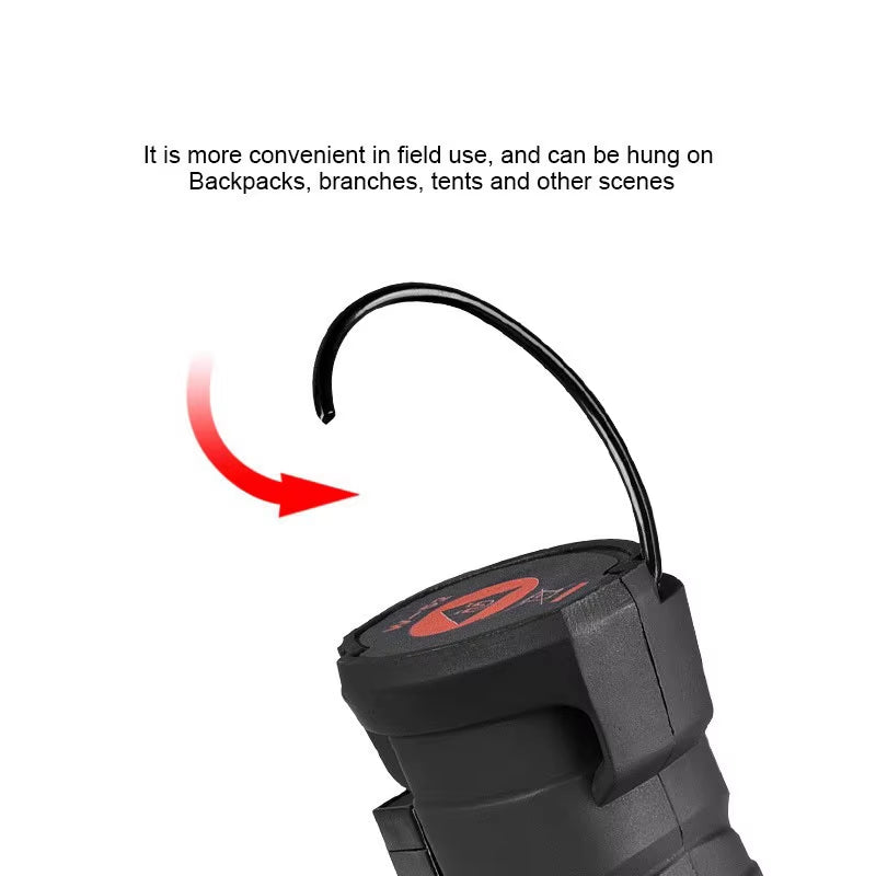 USB Rechargeable COB Work Light Portable Magnetic Car Repair Torch LED Red Light Warning Foldable Outdoor Emergency Flashlight