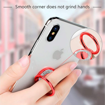 Phone Ring Holder Finger Kickstand, 360 Rotation Phone Ring Grip, Compatible with Smartphone (Red)